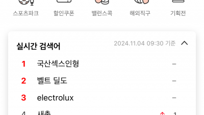 실시간 인터파크 쇼핑 실검 근황