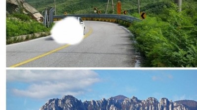 차 타고 가다가 보이는 산들