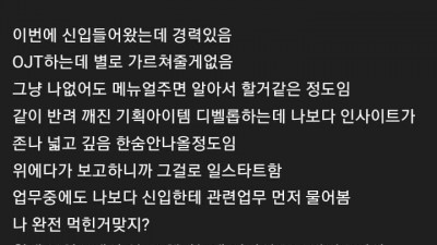 경력있는 신입한테 발린 직장상사 논란