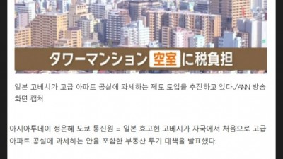 부동산 투기과열 때문에 일본에서 도입한 세금