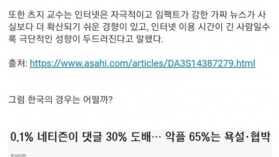 인터넷에 극단적인 사람이 많은 이유.