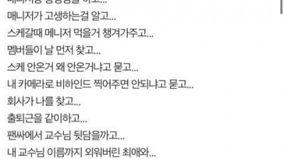 1,2,3 군 아이돌팬들은 모르는 무명 아이돌팬의 삶.JPG