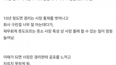 중소기업 갤러리 레전드 명문 경리 요괴론