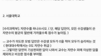 국내대학 레전드 답변들