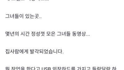 외장하드를 마누라한테 들키고 들은 잔소리