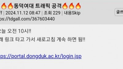 동덕여대 트래픽공격