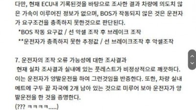 고속도로 급발진 고스트라이더 그랜져 조사결과
