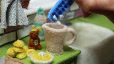 양모펠트로 만든 따뜻한 애니메이션