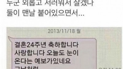 흔한 부부의 메세지 내용