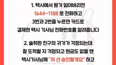 택시 기사님이 알려준 꿀팁