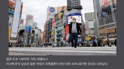 日여성과 결혼한 韓남성 40% 급증... 그 이유는