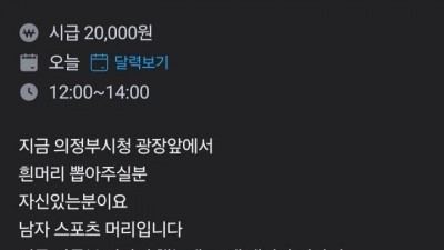 시급 2만원 당근 알바