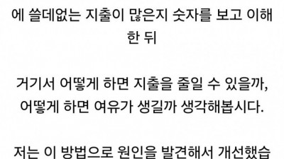 과도한 지출의 원인 분석 결과