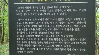 궁녀의 월급은 얼마나 받았을까요?