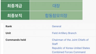 이등병 입대 합참의장전역