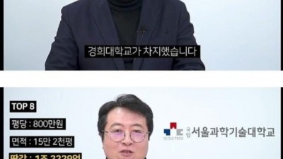 서울 연고 대학 땅값 순위