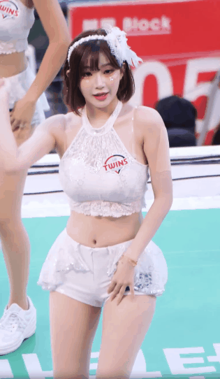 시스루 홀터넥 크롭탑 이주은 치어리더