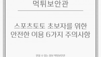 스포츠토토 초보자 필독! 안전하게 즐기는 6가지 핵심 주의사항