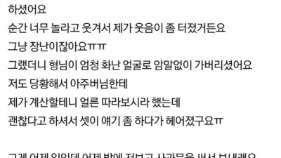 형님이 곧 서른인 저보고 사과문을 쓰래요