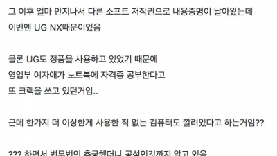 설계 프로그램 잘못 깔았다가 회사 문 닫게 생김