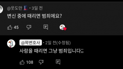 변신 중에 때리면 범죄에요