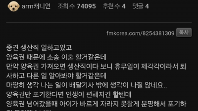 친자확인 들어간 이혼직전 아빠