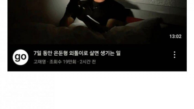 유투버의 진짜 위험한 도전