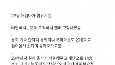 29층맘 찜닭날먹 실패사건