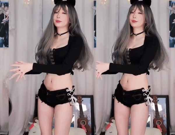 마젠타핫팬츠입고섹시댄스머꼴인슬랜더몸매