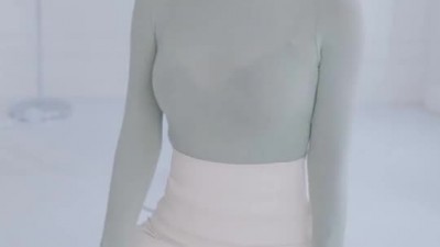 겨우디] 블랙 시스루 레이스 브라 팬티 밀착 폴라티 몸매