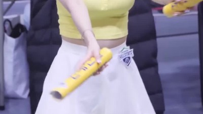 봉긋한 카라 밀착티셔츠 천소윤 치어리더