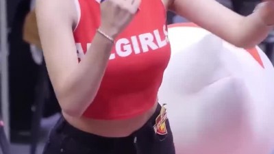 천소윤 치어리더 빨간 크롭 나시