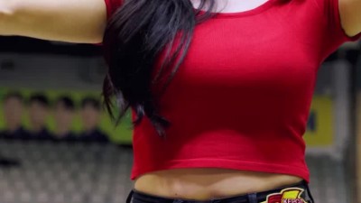 김한나 치어리더 봉긋한 빨간 쫄티