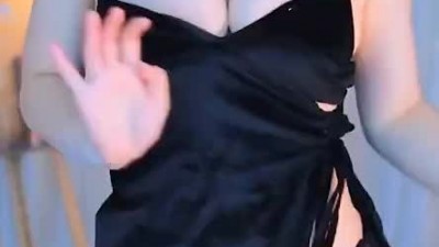 약후) 그릴래영] 옆트임 블랙치파오 가슴 드리블