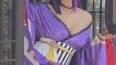 코스프레나리?? 작혼 미키 코스프레 오프솔더 가슴골 검스 허벅지