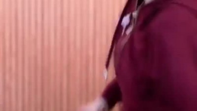 자주색 츄리닝 뒤태 졈니