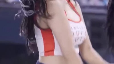 크롭 끈나시 청 반바지 이연진 치어리더