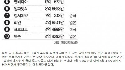  국내 투자자 보유 해외주식