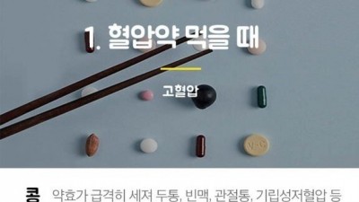 약 먹을 때 독이 된다는 음식 조합