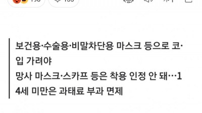  마스크 미착용시 벌금
