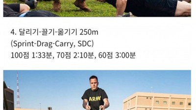  새로 바뀐 미군 체력 테스트