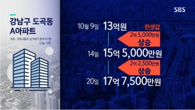  강남 아파트 전세가 상황
