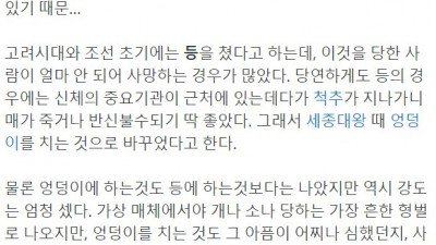  곤장의 위험성