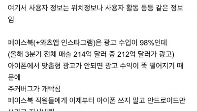  페이스북 vs 애플