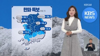  금요일 아침 최저기온