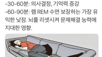  낮잠이 주는 혜택