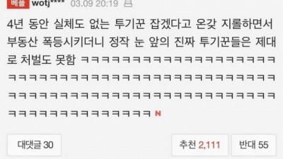  투기와의 전쟁 선포한다던 분들