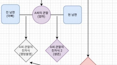  구미 3세 여아 사망사건 가족 관계도