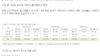  조용히 대학입시를 덮친 저출산 여파